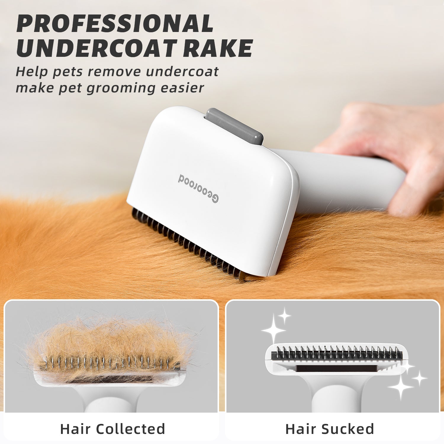 Dog hair vacuum outlet grooming brush